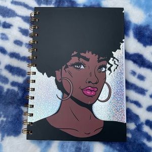 Beautiful Black Girl Magic Holographic Writing Notebook Diary Journal